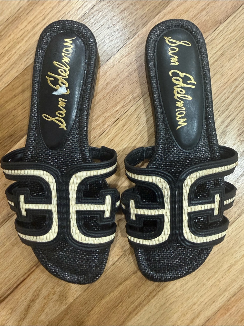 Sam Edelman black bay slide sandals